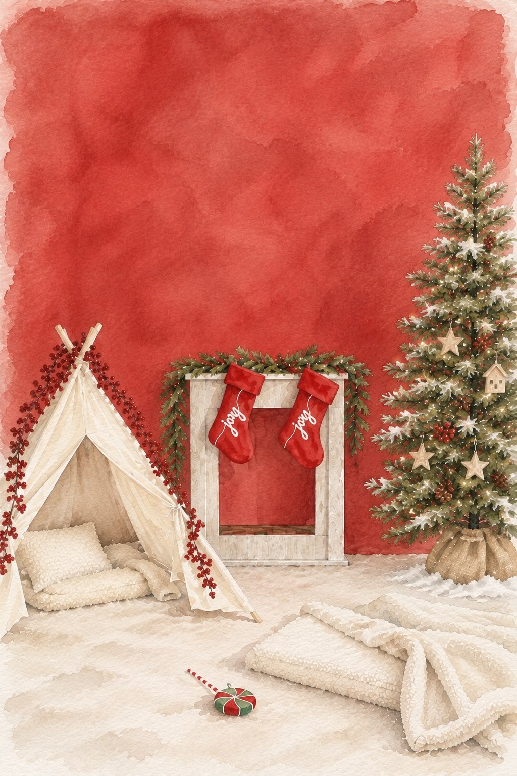Decorado Hogar de Navidad para sesiones de fotos navideñas